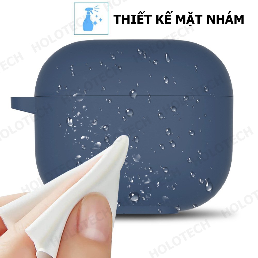 Bao da tai nghe airpods pro HOLOCOM V02 - Case silicon bảo vệ airpod pro kèm móc khóa - Chống va đạp - Chống trầy xước
