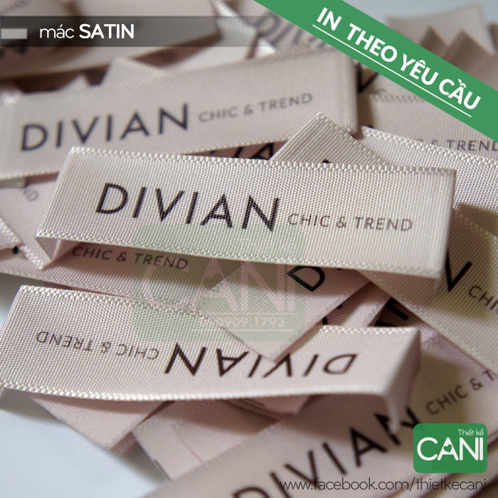 50 cái In Mác quần áo theo yêu cầu - Nhãn mác quần áo satin lụa
