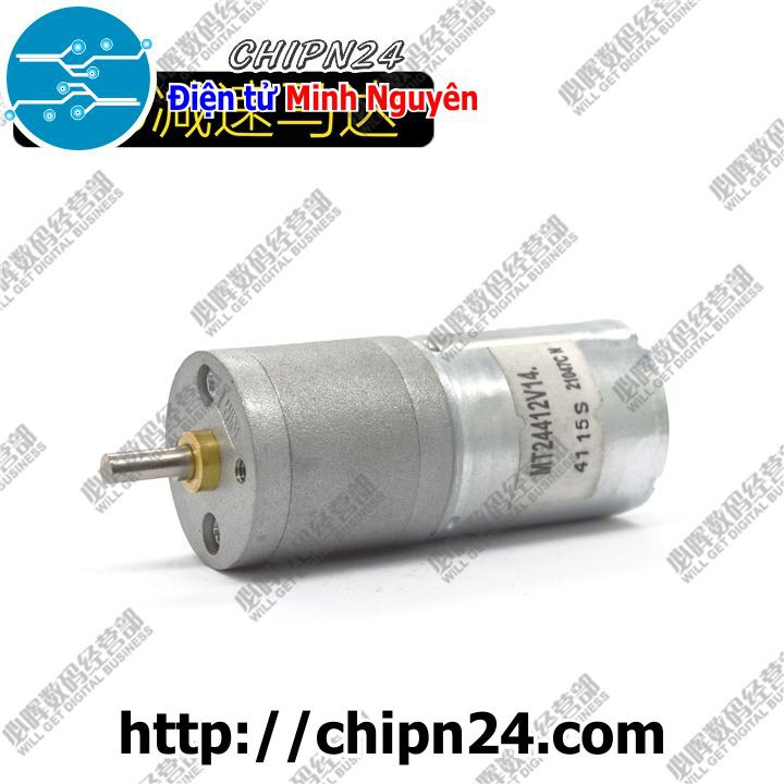 [1 CÁI] Động cơ giảm tốc GA25 370 12V 60rpm (60 vòng/phút v/ph)