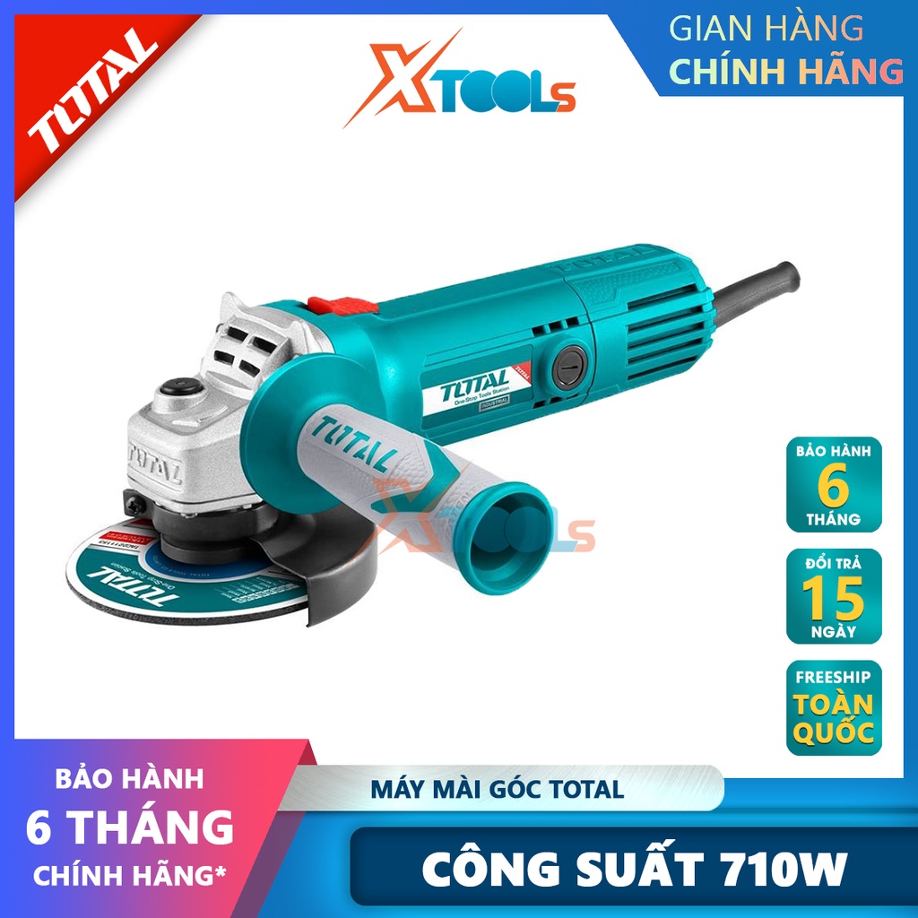 Máy mài góc TOTAL TG10710026 máy cắt kim loại công suất lớn 750W chính hãng an toàn gọn tay tuổi thọ cao [XTOOLs]