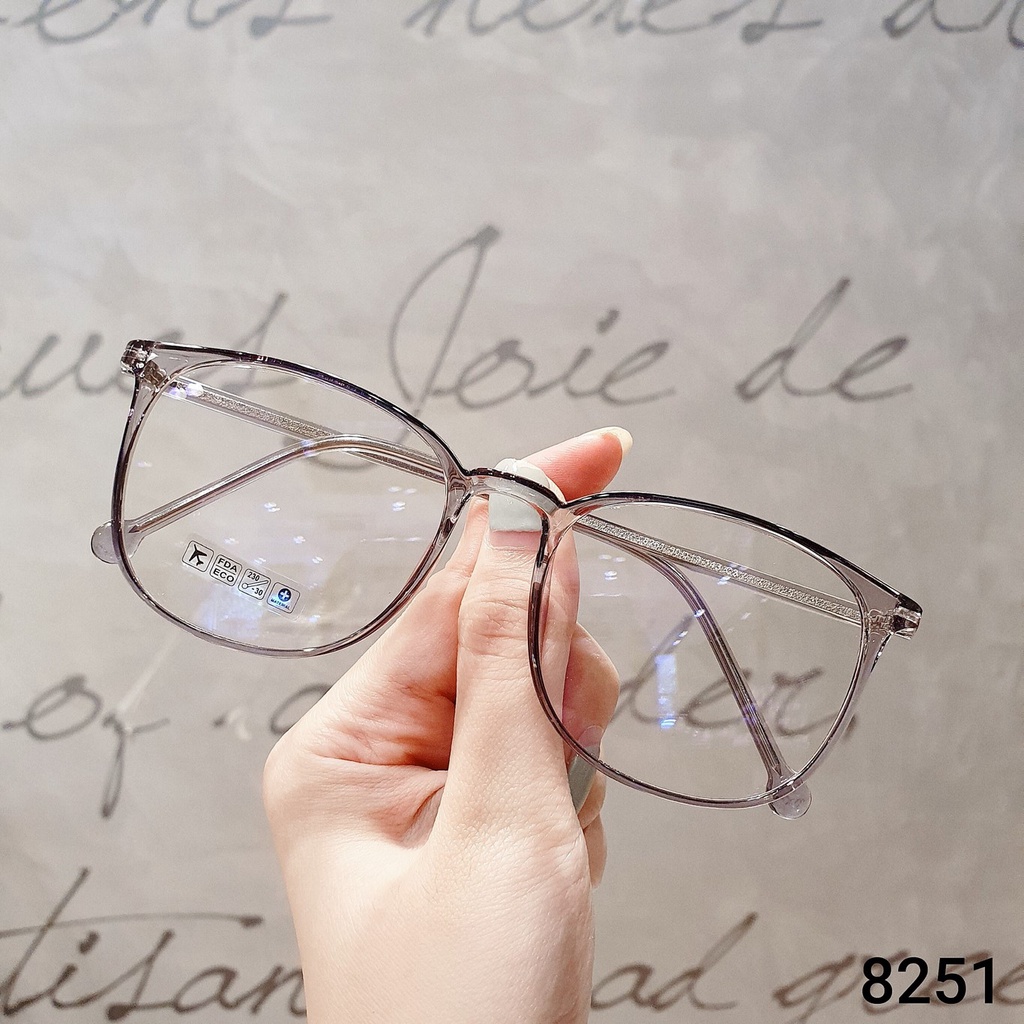 Gọng kính cận vuông bo góc 8251 mắt kính thời trang nam nữ LAMY