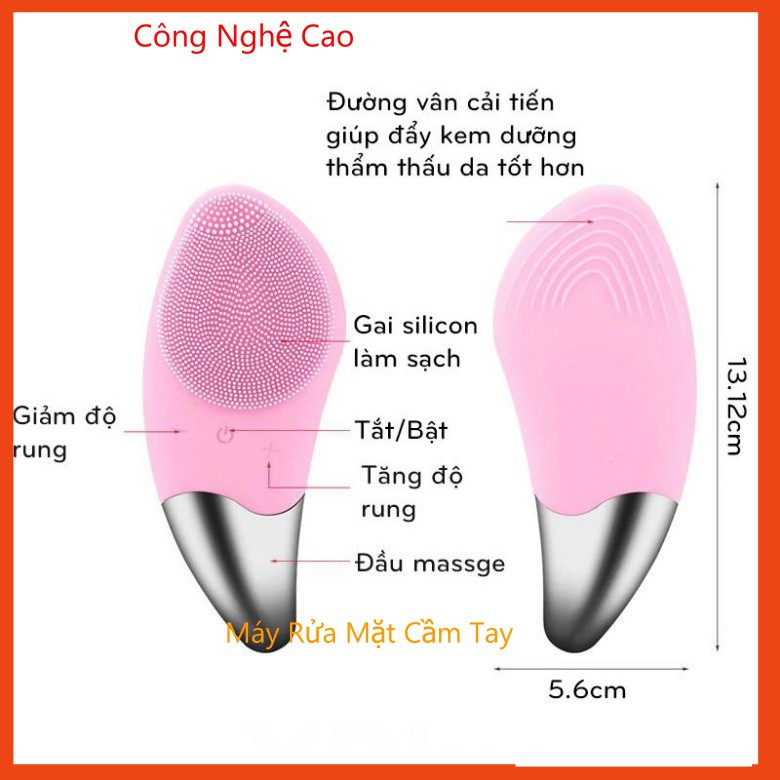 Máy rửa mặt mini cầm tay cho nam và nữ, dùng kèm sữa rửa mặt, loại bỏ chất nhờn, bụi bẩn, tế bào chết boxesshop01