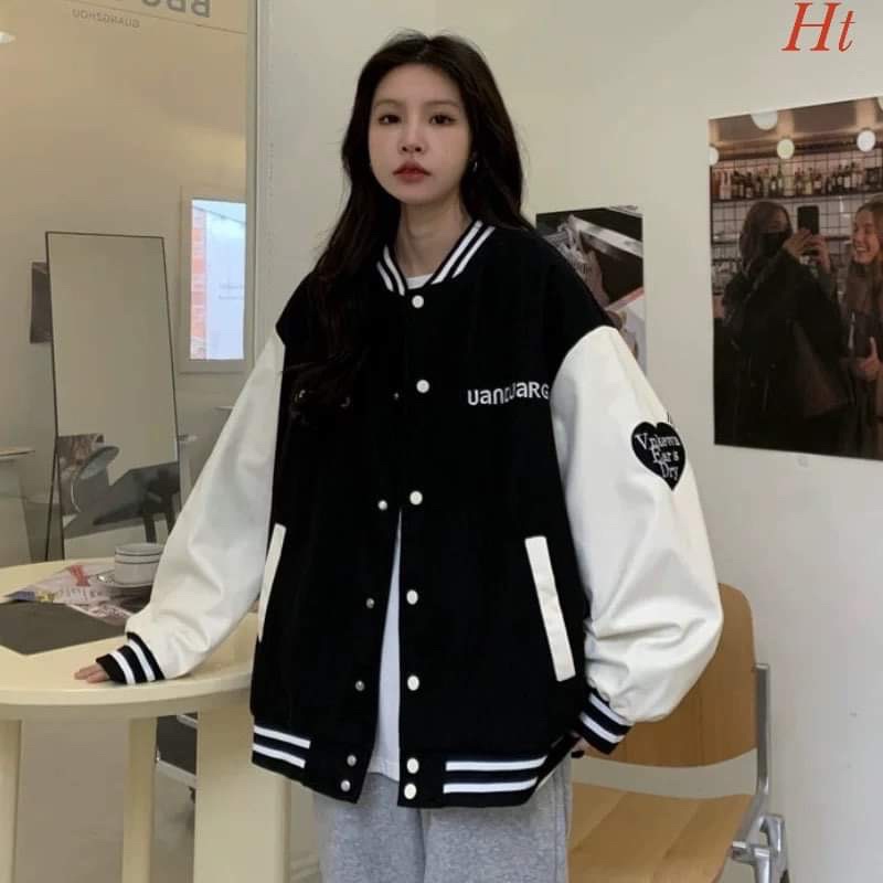 Áo khoác nỉ bomber tim una HT12