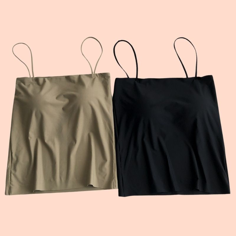 Áo 2 Dây Cotton Dáng Dài Có Mút Ngực SU Official, Áo Lót Nữ Su Mền Mịn Thoáng Mát Mút Mỏng 1806