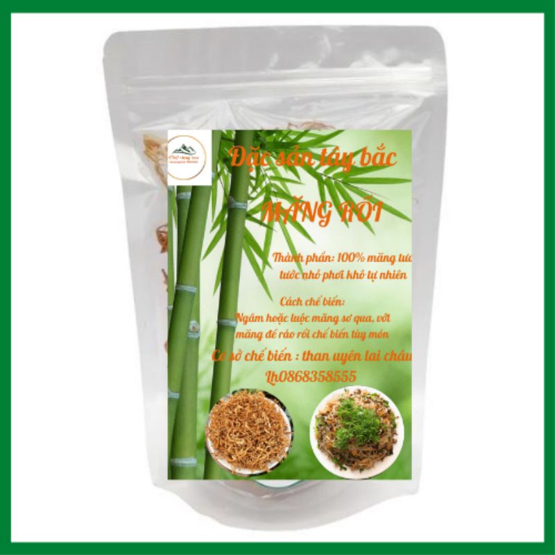 Măng rối siêu non gói 500g tương đương 10kg măng tươi