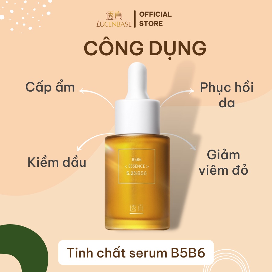 Tình chất serum B5B6 LUCENBASE kiềm dầu, giảm mụn đỏ, phục hồi da 30ml