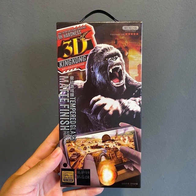 Kính cường lực iphone gaming kingkong nhám AG baiko chống vân tay mồ hôi cho ip 11 12 13 14 pro max 3astore