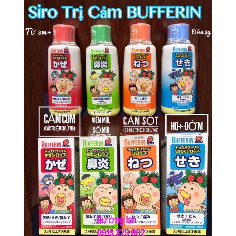 Siro Bufferin Nhật 120Ml Cho Bé Các Loại