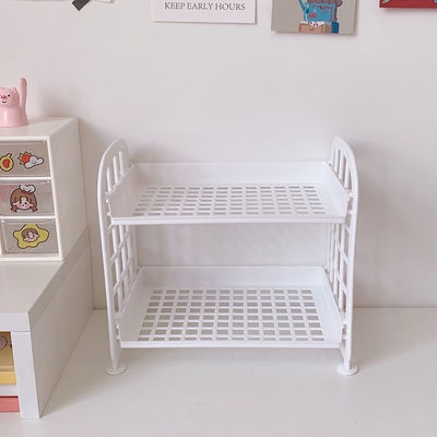 Kệ nhựa 2 tầng mini đựng đồ cá nhân