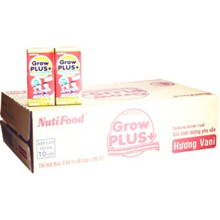 1 thungsữa Bột Pha Sẵn Nutifood Grow Plus Đỏ 110 ml (1 Thùng 48 Hộp)
