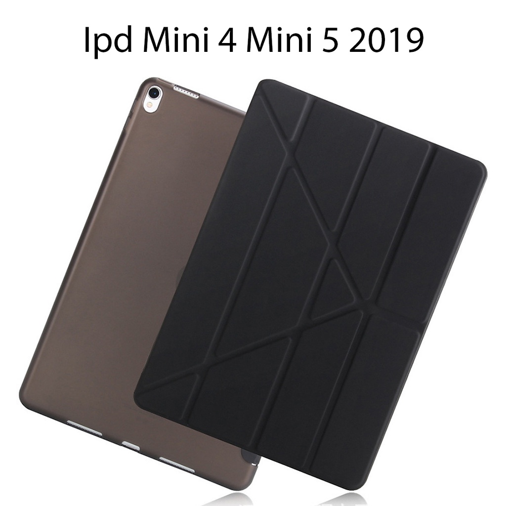 Bao Da Cover Cho Ipad Mini 4 Mini 5 2019 Hỗ Trợ Smart Cover Gấp Chéo