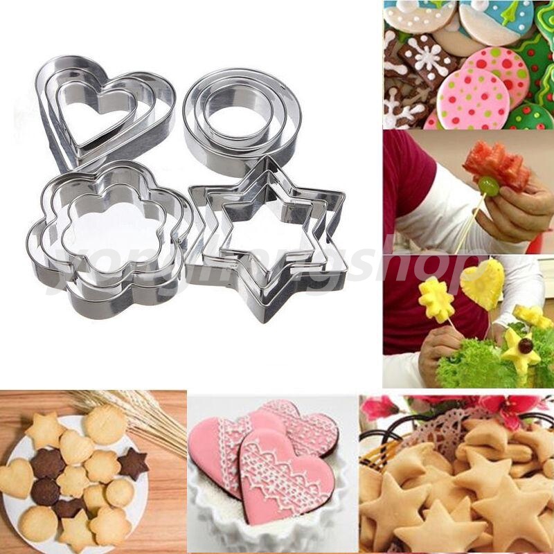 Bộ 3 khuôn cắt bánh quy bằng thép không gỉ cao cấp tiện dụng