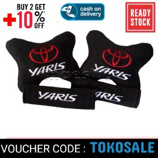 Gối tựa lưng ghế xe hơi Toyota Yaris 2 trong 1 màu đỏ