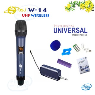 Micro không dây Universal W-14 cho Loa kéo, Loa trợ giảng, Amply karaoke