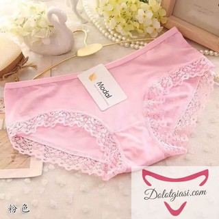 Quần lót cotton phối ren siêu mịn