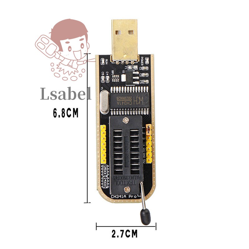 Usb Lập Trình Ch341A 24 25 Series Eeprom Flash Bios Soic8