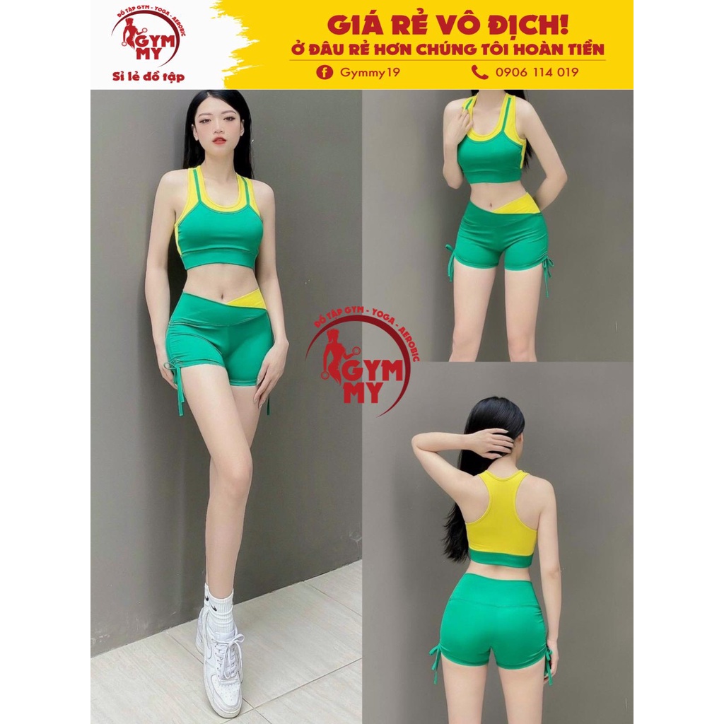 Set Đùi Phối Màu DR ⚡️ HÀNG XUẤT KHẨU ⚡️ Tập Gym - Yoga - Aerobic