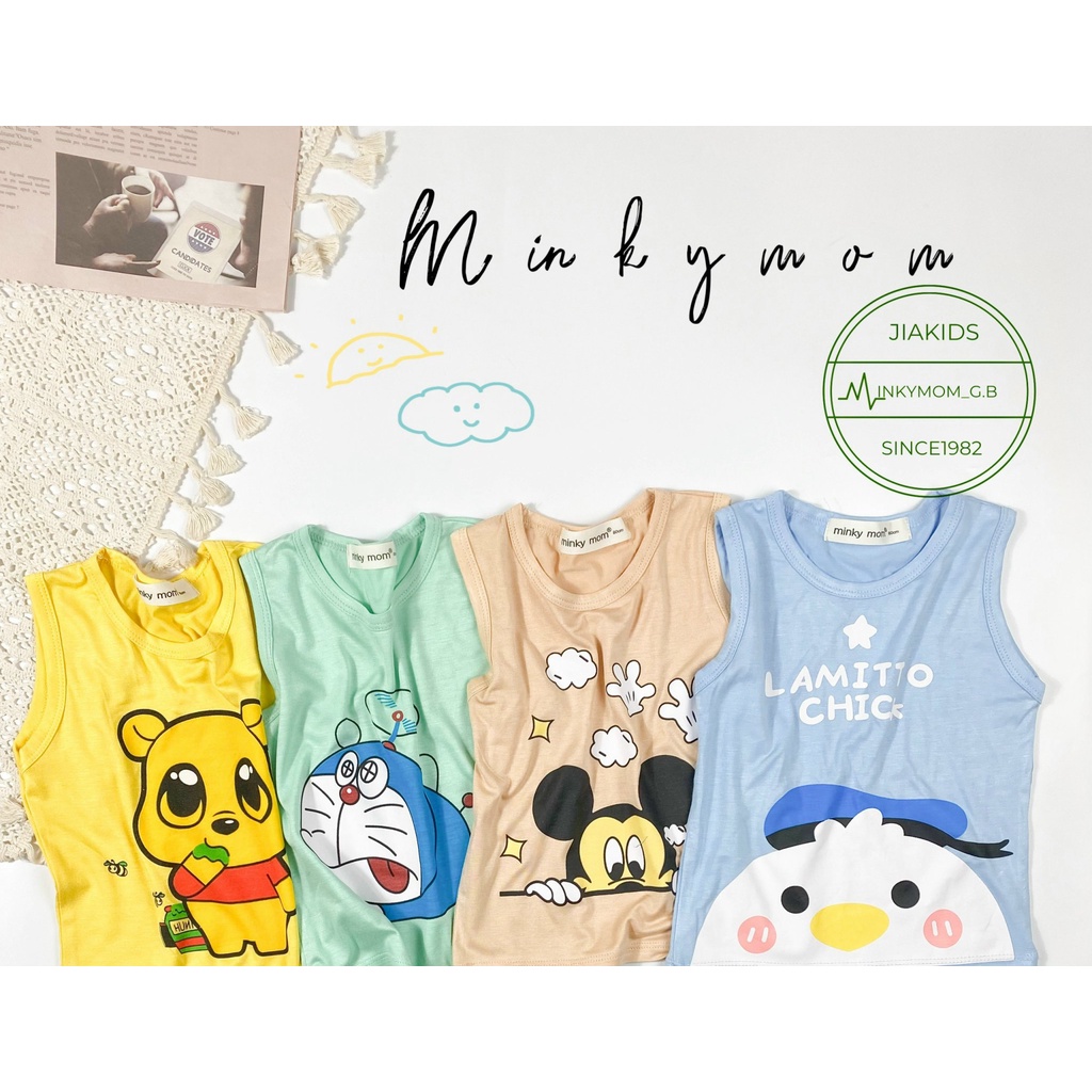 Bộ Ba Lỗ THUN LẠNH MINKYMOM In Nhân Vật Hoạt Hình Cho Bé BL-IN17