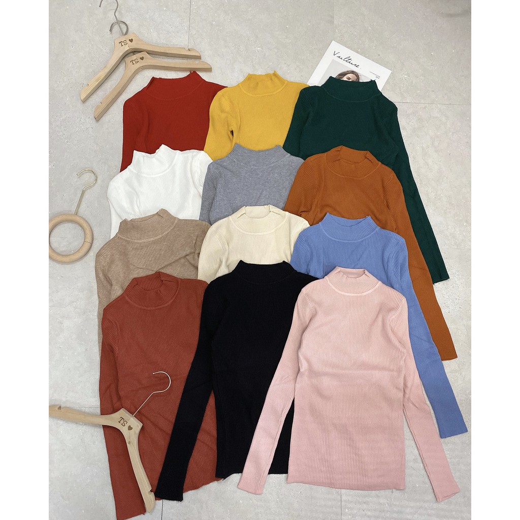 BÁN SỈ ÁO LEN CỔ 3 PHÂN NỮ SIÊU HÓT