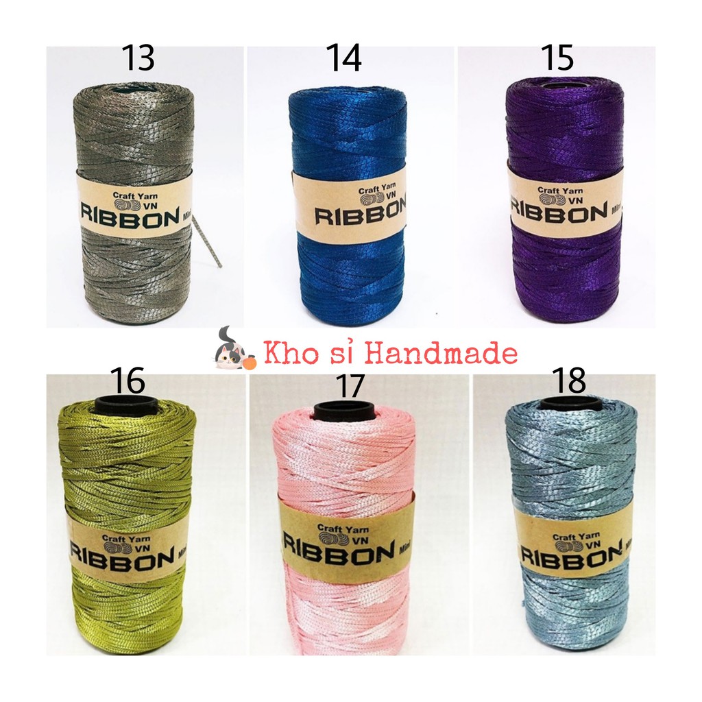 Sợi dệt ribbon Việt Nam chuyên móc mũ túi giày (Mã 21 đến 40)