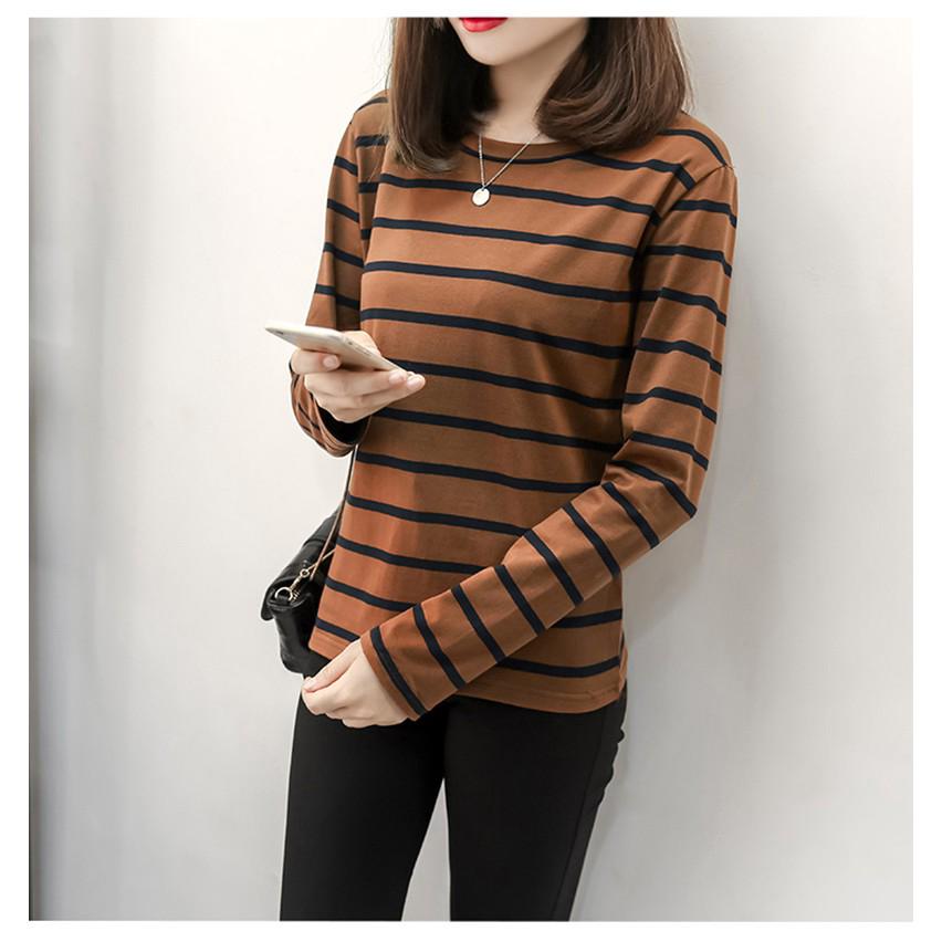 Áo Thun Tay Dài Dáng Rộng Kích Cỡ XL-4XL Cho Nữ