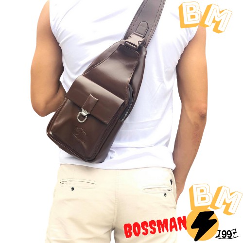 [TD-001] Túi Đeo Chéo Nam Da PU Tích Hợp CỔNG TAI NGHE Phong Cách Trẻ Trung - Năng Động - BosManshop | BigBuy360 - bigbuy360.vn
