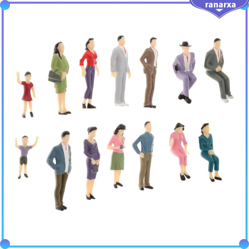 Set 14 mô hình người tí hon tỉ lệ 1:25 dùng để trang trí tiểu cảnh