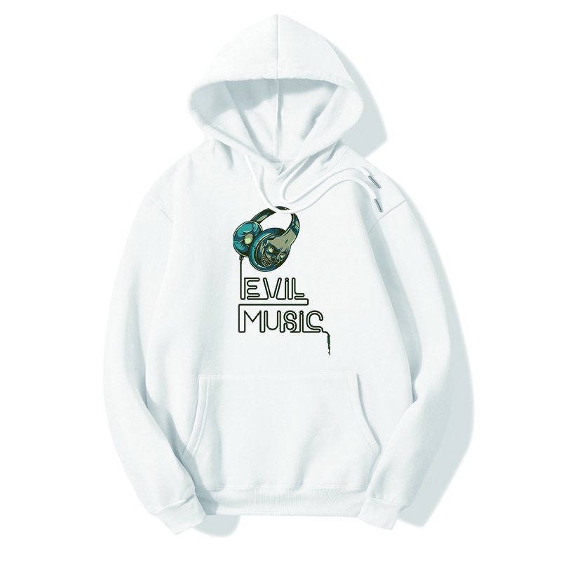 Moonbox Áo khoác hoodie mỏng in hình mặt trăng trắng đen tùy chỉnh âm nhạc thời trang mùa thu cho nam