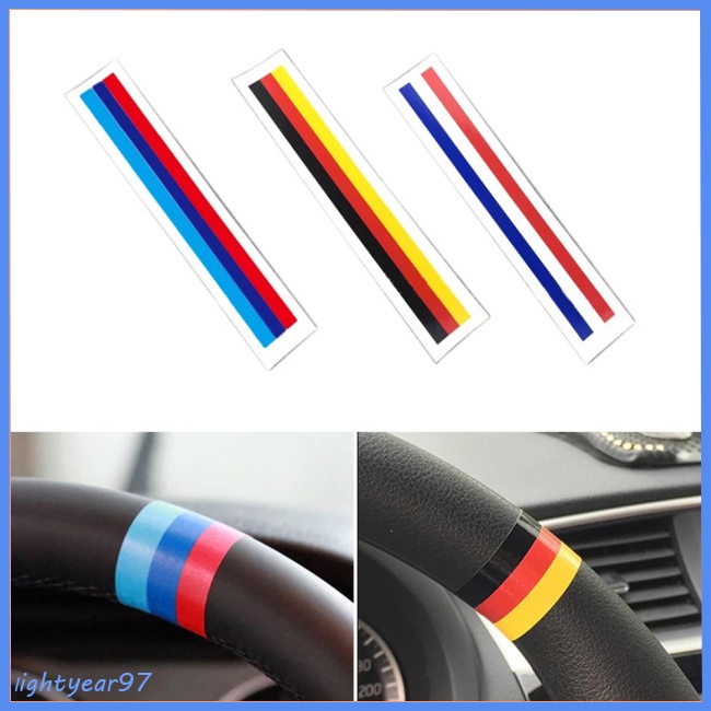 Miếng Dán Trang Trí Vô Lăng Xe Hơi Họa Tiết Lá Cờ Nhiều Màu Độc Đáo J02