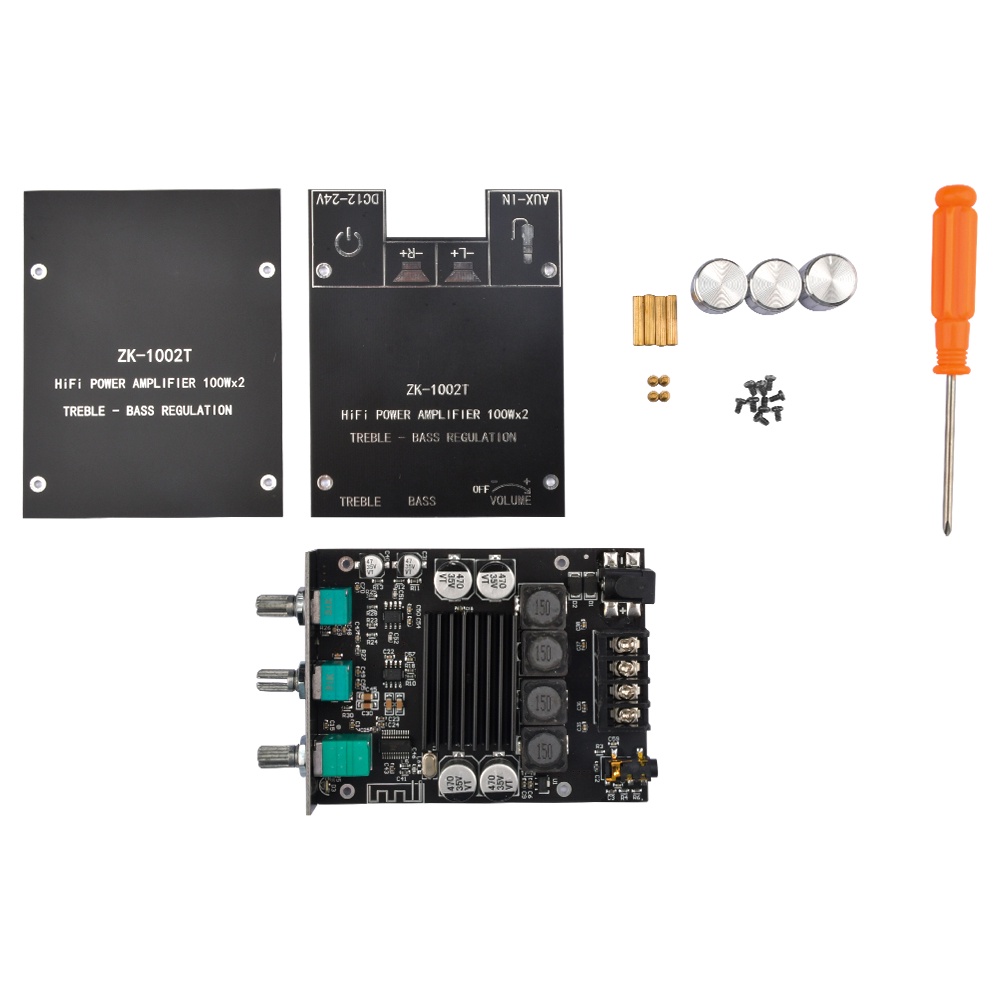 Bảng mạch khuếch đại điều chỉnh âm thanh DIYMORE tăng Bass ZK-1002T bluetooth 5.0 100WX2