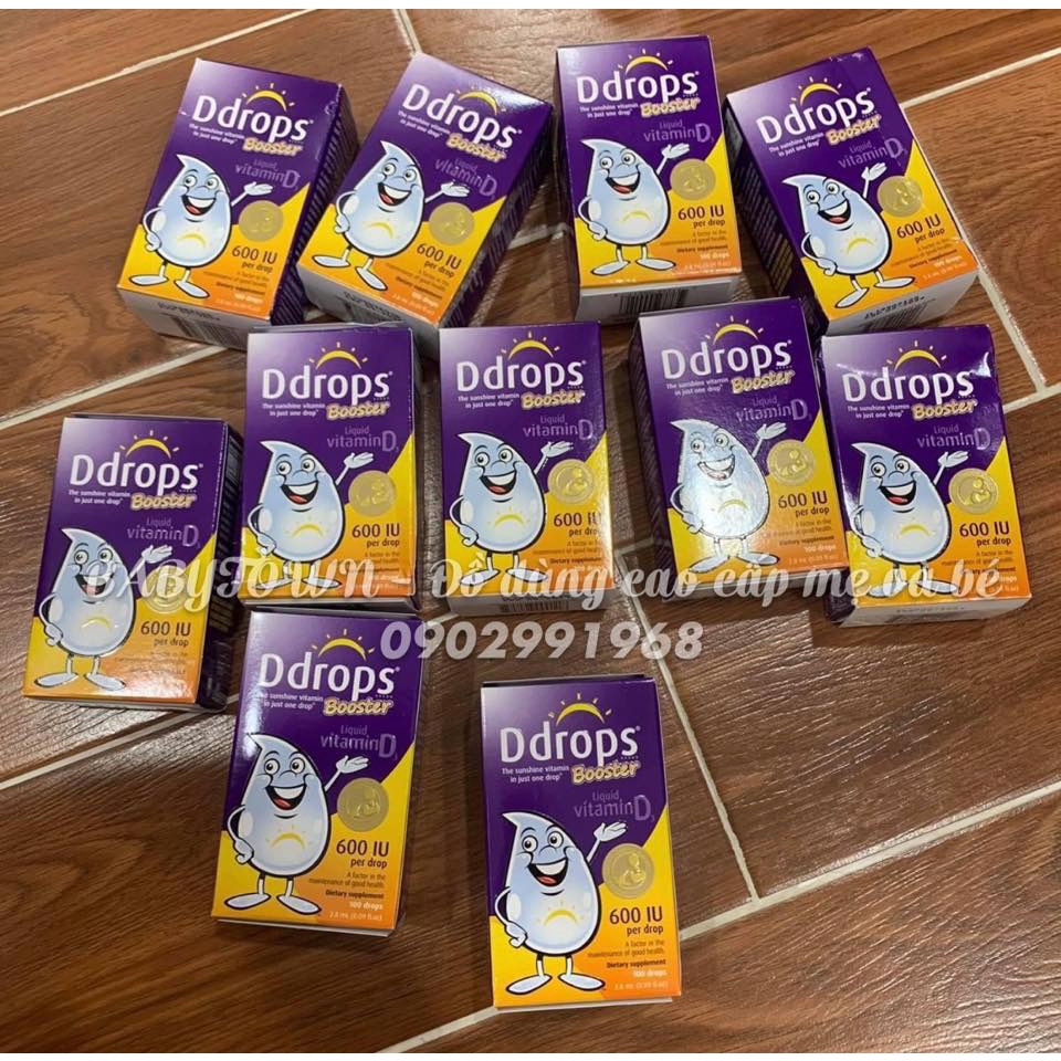 Vitamin Ddrops D3 600iu Booster _100 giọt (cho trẻ trên 1 tuổi)