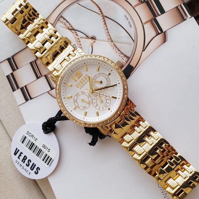 Đồng hồ nữ Versus SOR120015 Quartz dây kim loại gold size 37mm chính hãng