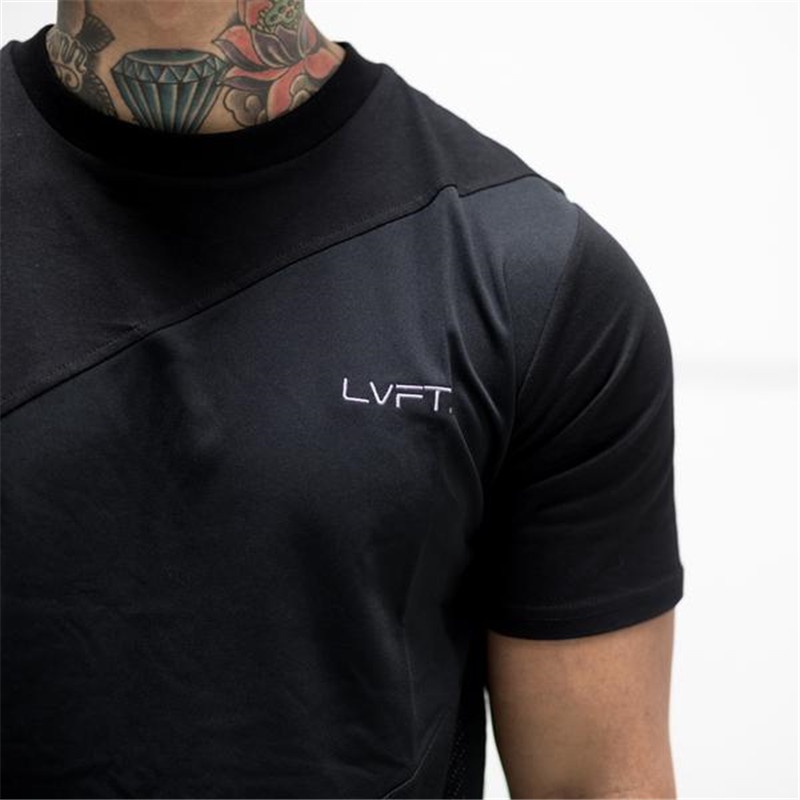 Áo Tập Gym Nam Cộc Tay Sọc Chéo LVFT SZone SA478 - Chất Thun Cotton Mềm Mịn - Co Giãn 4 Chiều Đỉnh