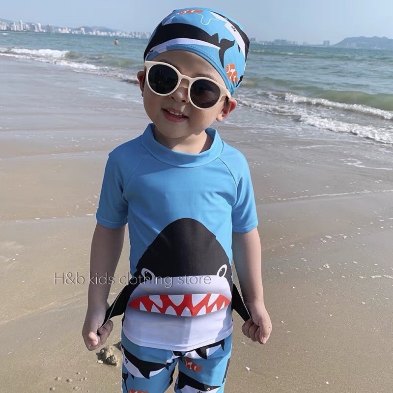 [SET BƠI] Bộ bơi cá mập doo doo cho bé trai