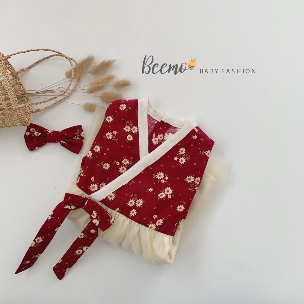 Đầm công chúa hanbok cho bé gái cực xinh đi chơi dự tiệc size 8-16kg hàng Quảng Châu cao cấp
