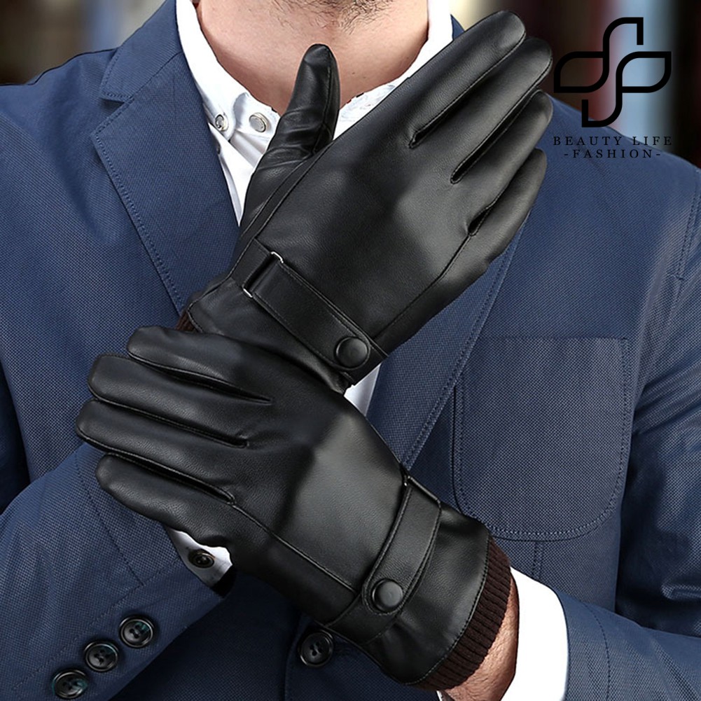 Găng Tay Giả Da Ấm Áp Chống Thấm Nước Dùng Cho Hoạt Động Ngoài Trời