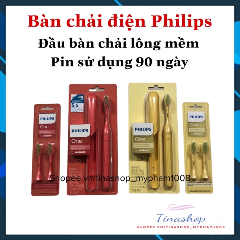 bàn chải điện philips one by sonicare dùng pin AAA chính hãng