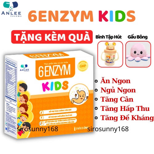 6 ENZYM KIDS - Siro  Giúp Bé Hết Biếng Ăn,Tăng Cân,Tăng Đề Kháng,Hết Táo Bón