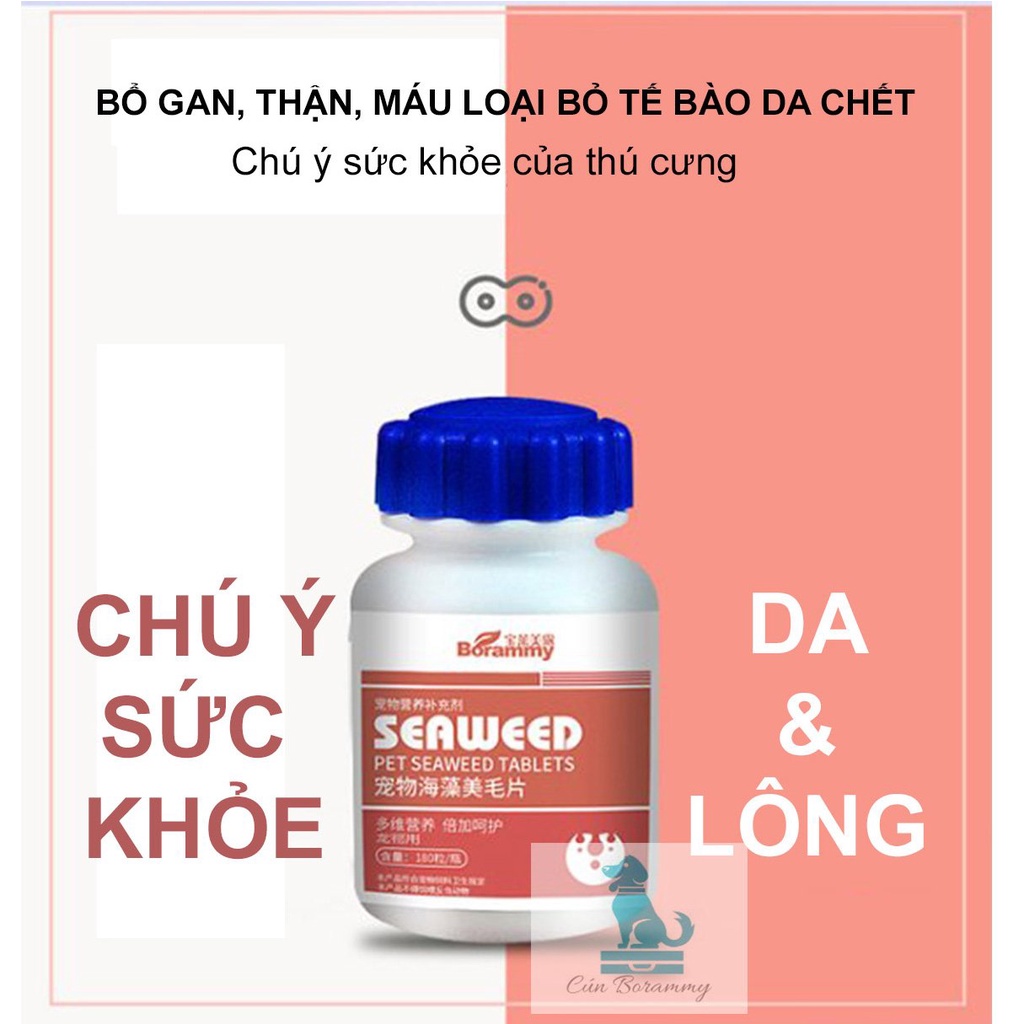 Giải độc gan, thận, bổ máu đẹp lông cho chó mèo Borammy 180v