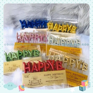 Nến HPBD Cắm Bánh 🤞 FREESHIP 🤞 Nến nhũ HPBD cắm banh sinh nhật màu đẹp