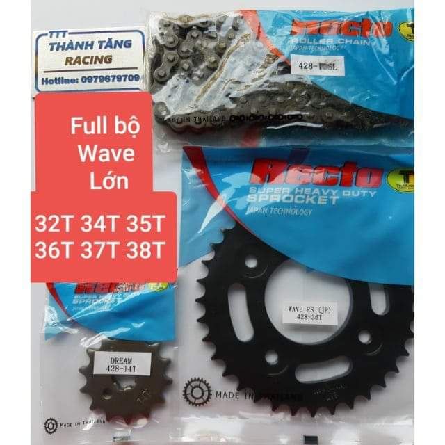 NHÔNG SÊN DĨA WAVE S110/RS NHẬT/RS TQ/FU NEO NHẬT/FU X/FU FI/FUTURE 125/FUTURE TQ/WAVE BLADE) 32T 34T 35T 36T 37T 38T.