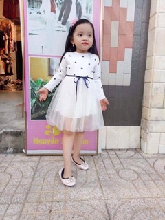 Combo 2 đầm trái tim dài tay cho bé.