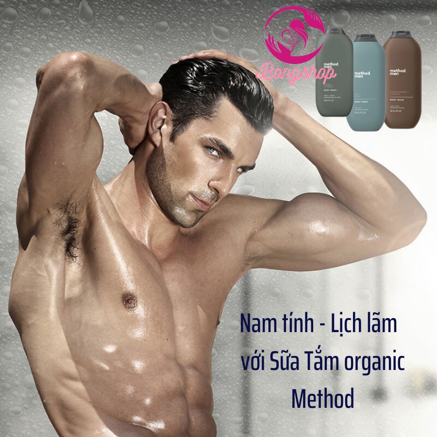 Sữa Tắm organic Method Body Wash / Method men cho cả Nữ và Nam 532ml Chuẩn Hàng Úc 100% từ thiên nhiên