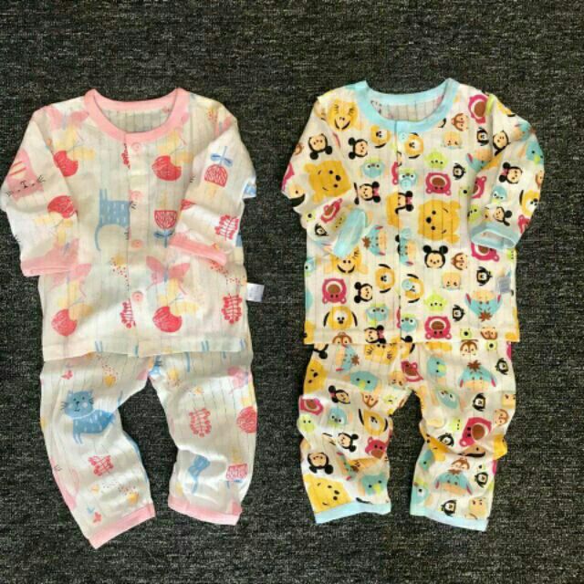 Bộ cotton giấy dài cho bé hàng quảng châu