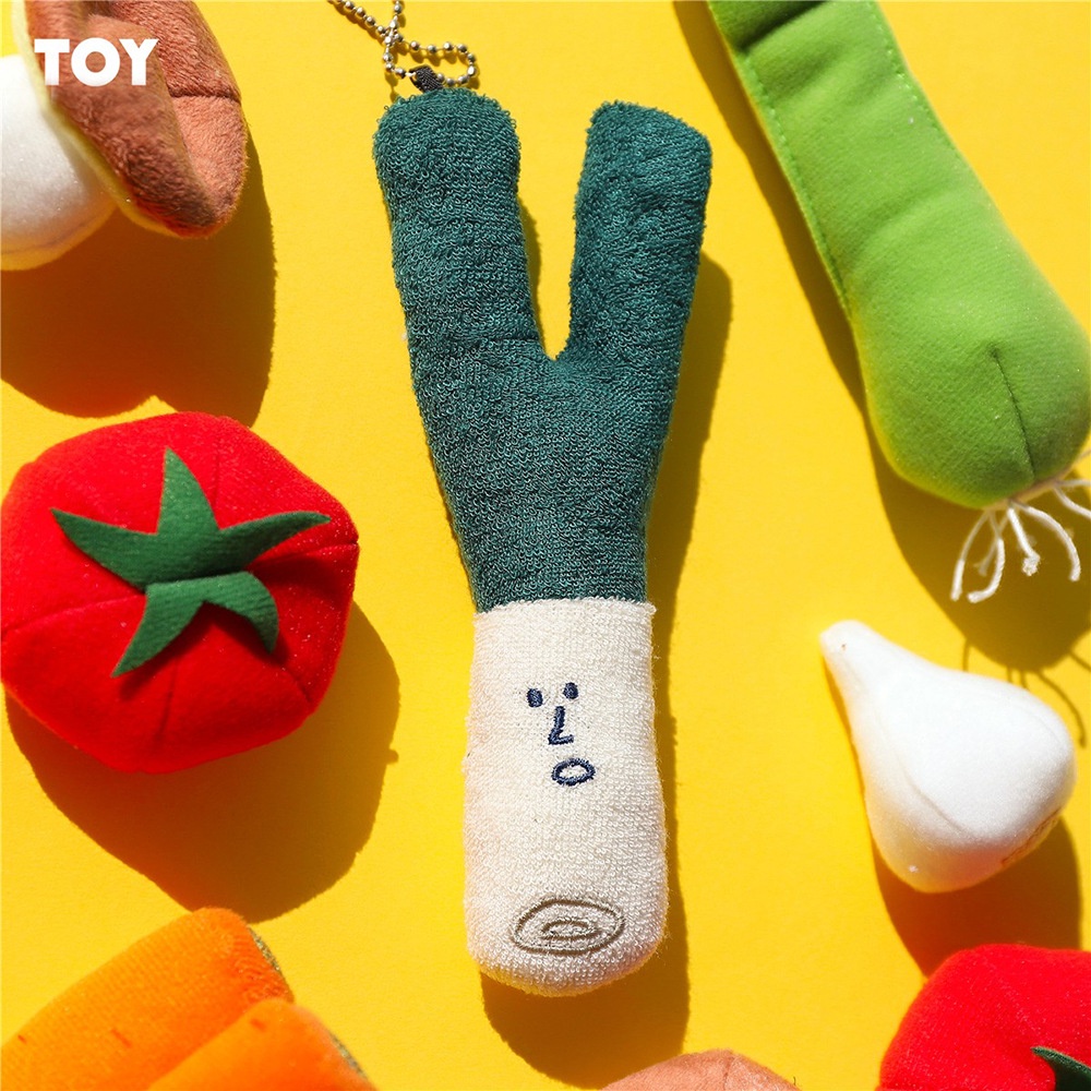 Móc Khóa Hình Rau Củ / Nấm / Hành / Tỏi Nhồi Bông Dễ Thương Sáng Tạo