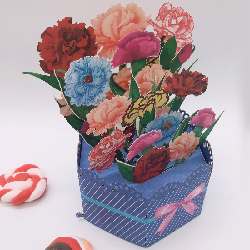 Thiệp Chúc Mừng Ngày Của Mẹ In Hoa Và Chữ Thank You 3D