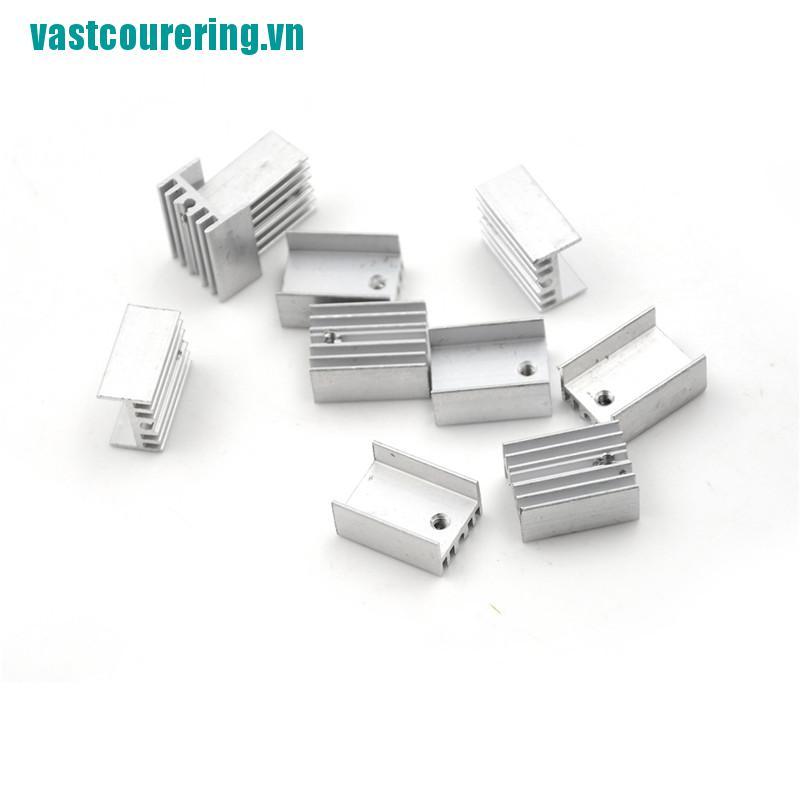 Set 10 Miếng Nhôm Tản Nhiệt Cho Bán Dẫn To-220 Transistor 20x15 X 10mm 0 0 0 0 0 0 0