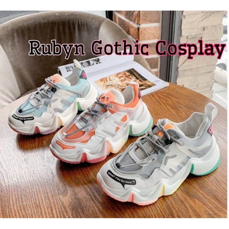 [CÓ SẴN]  Giày Sneaker Mix Màu Rainbow siêu cute