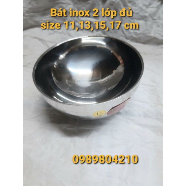 Bát tô inox  304  2 lớp size 11,13,15,17,cm vietcook ,Hàng dày dặn chính hãng CHỐNG NÓNG