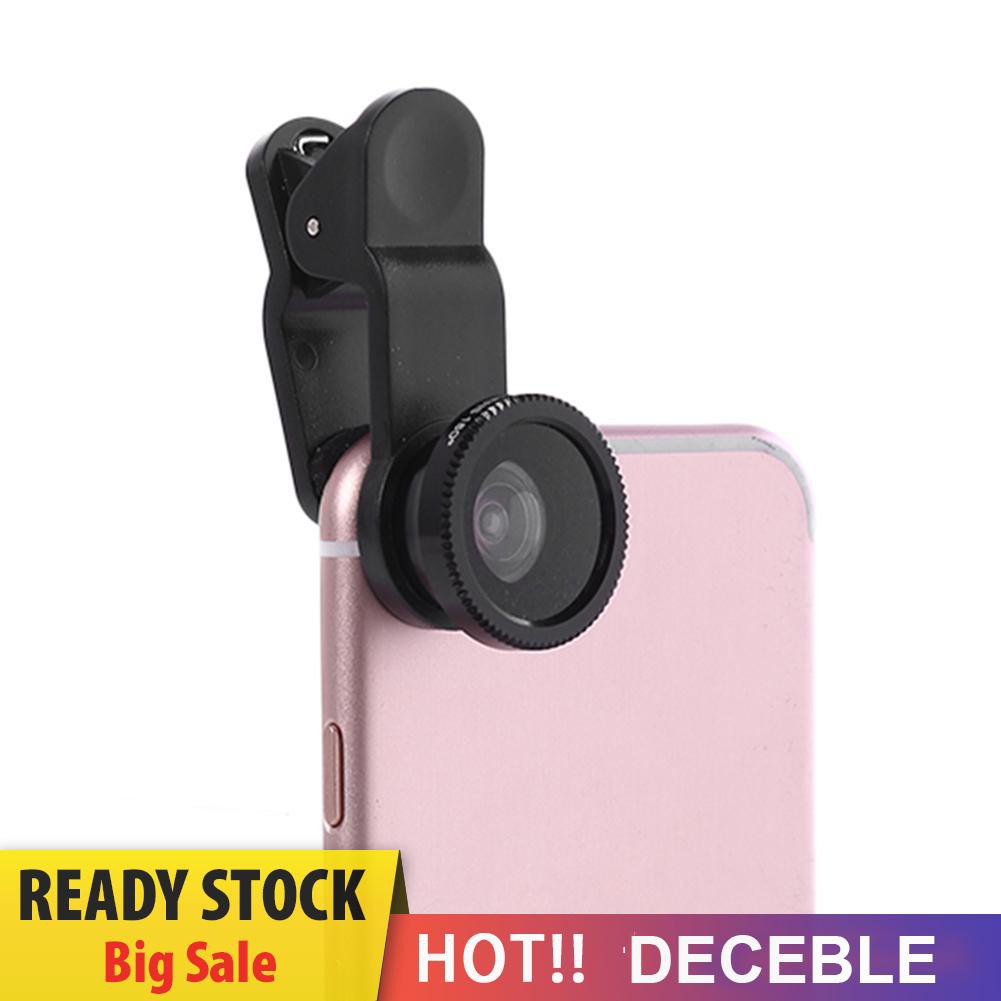 Deceble 3 in 1 Wide Angle Macro Fisheye Phone Camera Lens Kit for iPhone Samsung